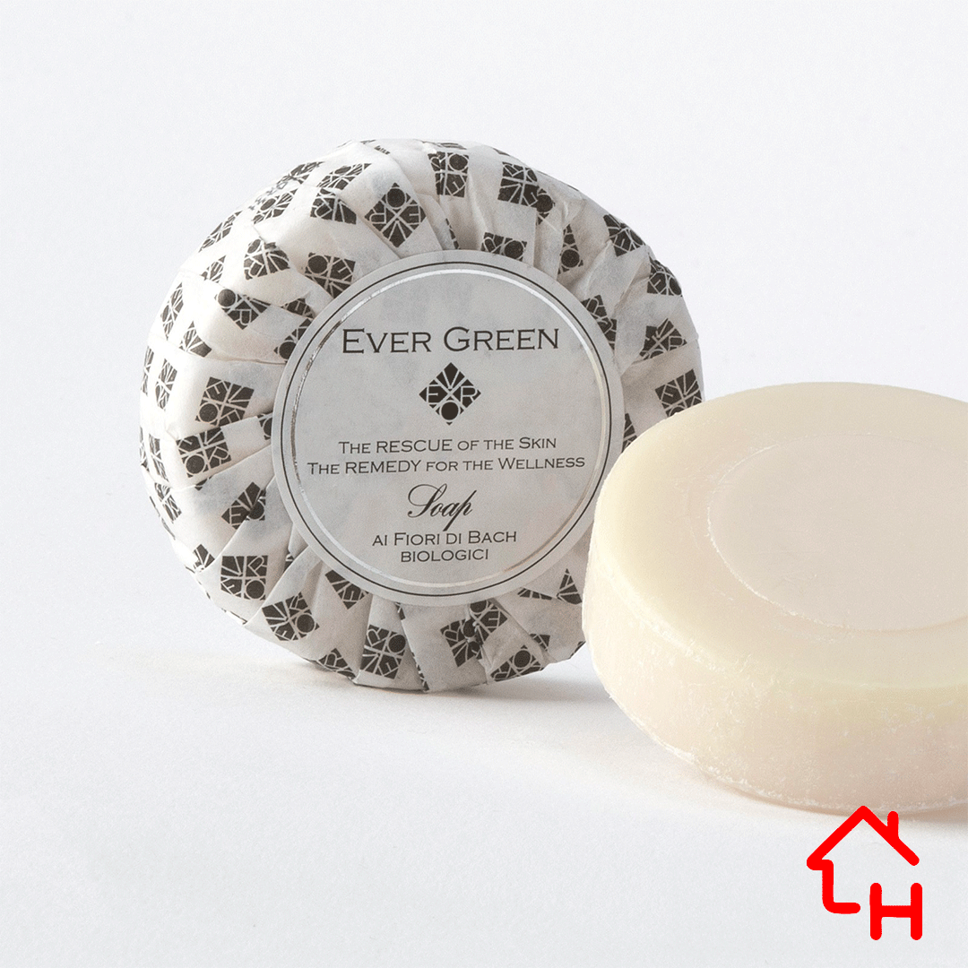 Sapone plissettato rotondo 40 gr. 240 pezzi - Linea Evergreen Vip