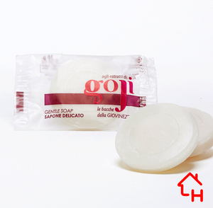 Sapone bianco quadrato in busta 10 gr. 720 pezzi - Linea Goji