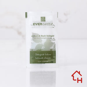 Intimate Detergent "Evergreen" – 10 ml – Sachet 6x10 cm – Pack of 500 pieces