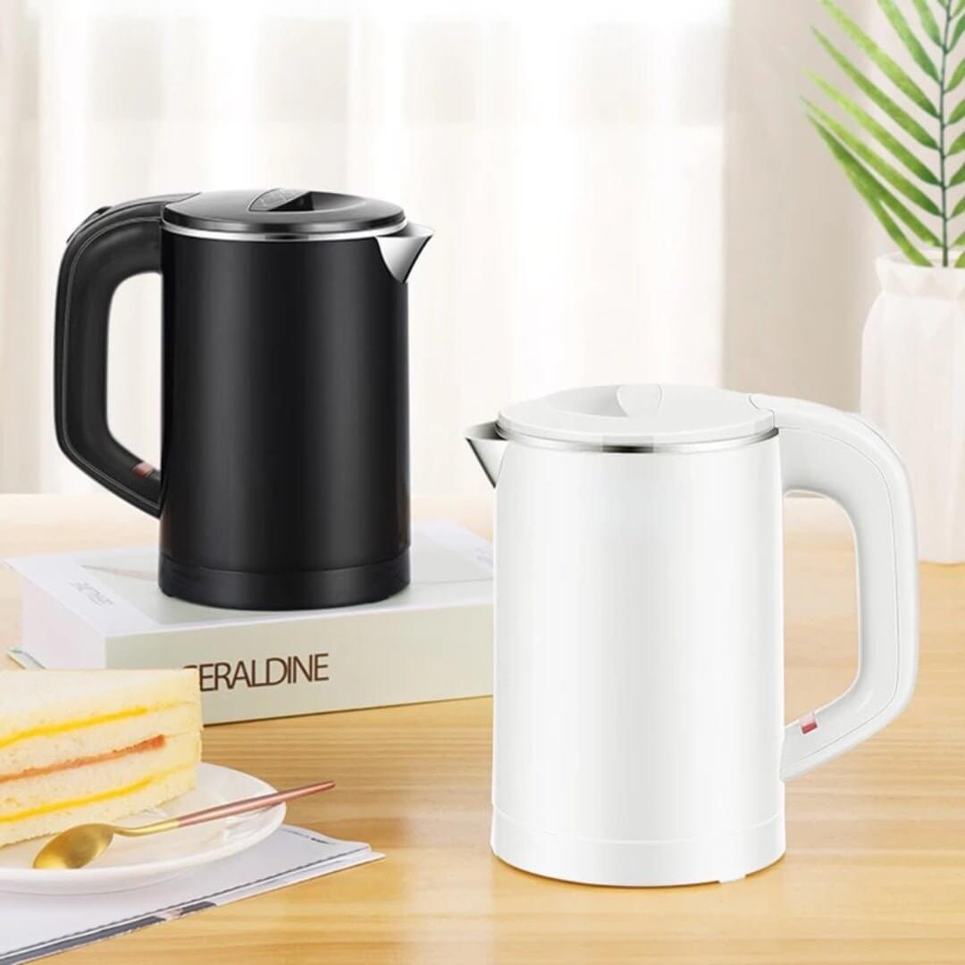 White Stainless Steel Cordless Electric Kettle