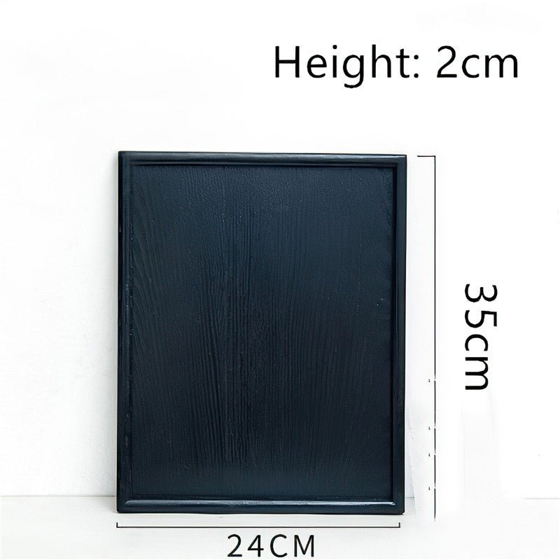 Wooden Simple Tray Black - Hosthingss